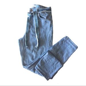 Women’s Zara Denim Belted Mom Jeans